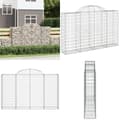 Miniatyrbillede 1 af 6: Buet gabionkurv 200x30x120/140 cm galvaniseret jern - Gabion-kurv - Gabion-kurve - Home & Living