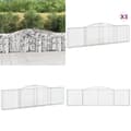 Pikkukuva 1 / 7: Kaarevat kivikorit 3 kpl 400x30x100/120 cm galvanoitu rauta - Kivikori - Kivikorit - Home & Living