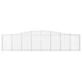 Miniatyrbillede 5 af 7: Buede gabionkurve 2 stk. 400x30x80/100 cm galvaniseret jern - Gabion-kurv - Gabion-kurve - Home & Living