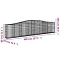Miniatyrbillede 7 af 7: Buede gabionkurve 2 stk. 400x30x80/100 cm galvaniseret jern - Gabion-kurv - Gabion-kurve - Home & Living