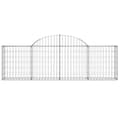 Miniatyrbillede 5 af 7: Buede gabionkurve 2 stk. 200x30x60/80 cm galvaniseret jern - Gabion-kurv - Gabion-kurve - Home & Living