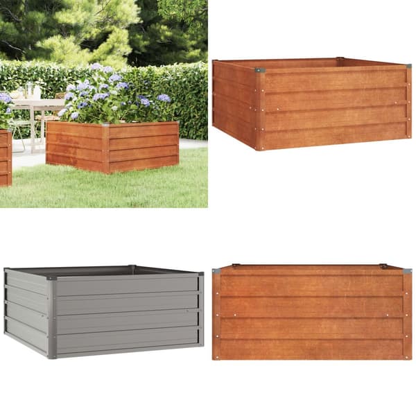 Højbed 100x100x45 cm cortenstål rustfarvet - Højbed - Højbede - Home & Living