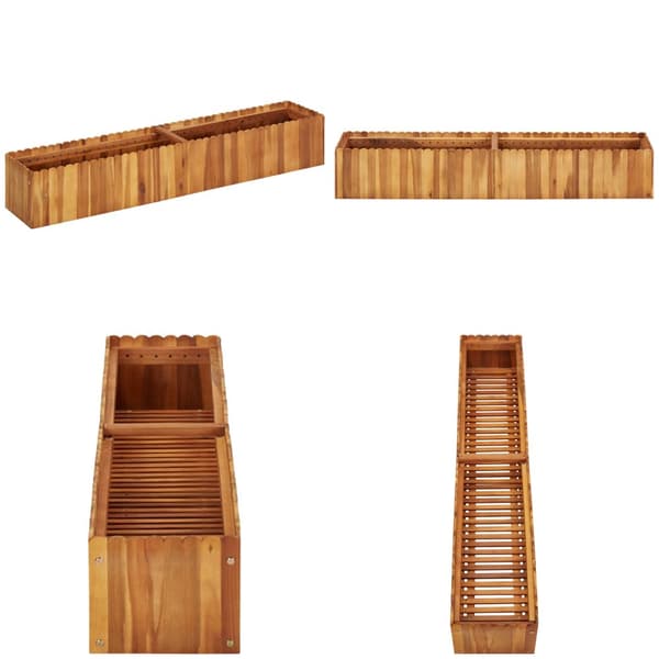 Højbed 150x30x25 cm massivt akacietræ - Højbed - Højbede - Home & Living