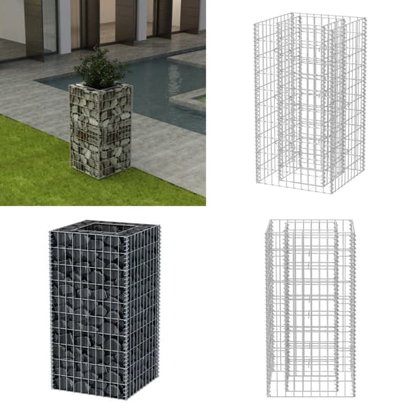 Gabion-højbed 50x50x100 cm stål - Gabion-højbed - Gabion-højbede - Home & Living
