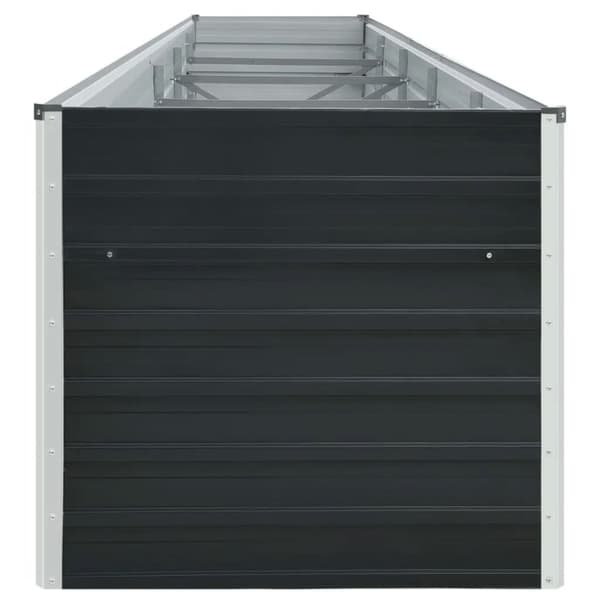 Forhøjet plantekasse 400x80x45 cm galvaniseret stål antracitgrå - Plantekasse - Plantekasser - Home & Living