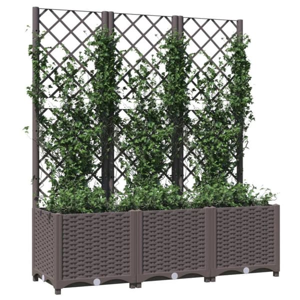 Odlingslåda med spaljé brun 120x40x136 cm PP - Odlingslåda - Odlingslåda - Home & Living