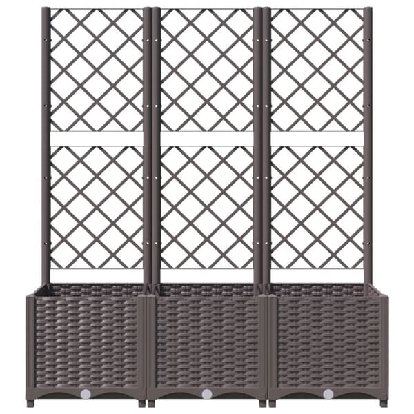 Odlingslåda med spaljé brun 120x40x136 cm PP - Odlingslåda - Odlingslåda - Home & Living