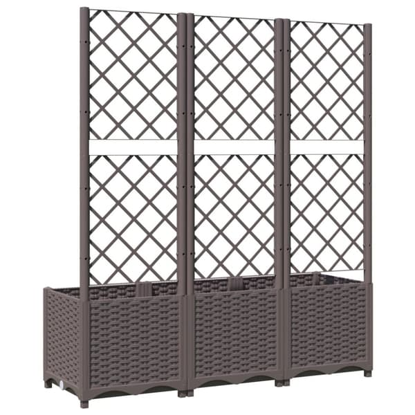Odlingslåda med spaljé brun 120x40x136 cm PP - Odlingslåda - Odlingslåda - Home & Living