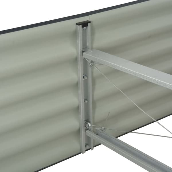 Forhøjet plantekasse 320x80x44 cm galvaniseret stål grå - Plantekasse - Plantekasser - Home & Living