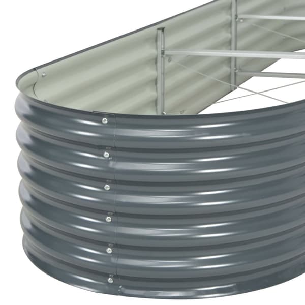 Forhøjet plantekasse 320x80x44 cm galvaniseret stål grå - Plantekasse - Plantekasser - Home & Living