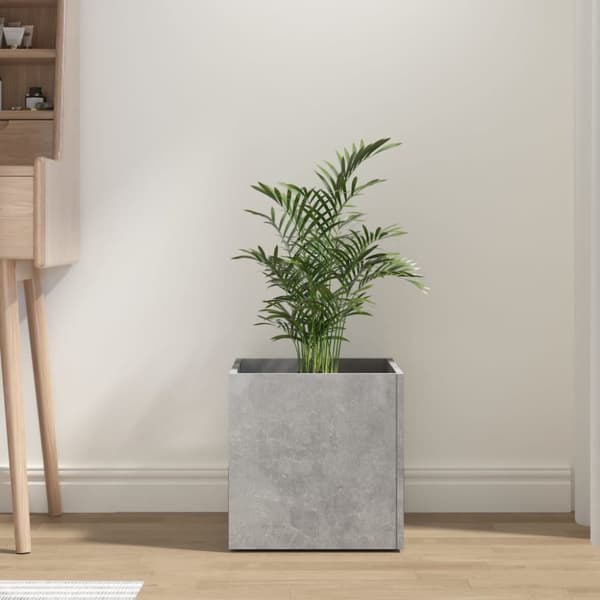 Plantekasse 40x40x40 cm konstrueret træ betongrå - Plantekasse - Plantekasser - Home & Living