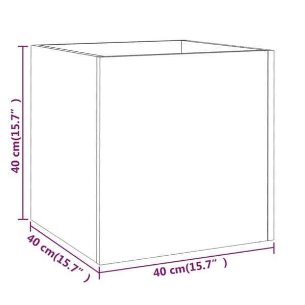 Plantekasse 40x40x40 cm konstrueret træ betongrå - Plantekasse - Plantekasser - Home & Living