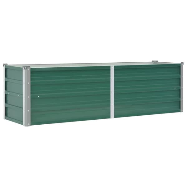 Forhøjet plantekasse 160x40x45 cm galvaniseret stål grøn - Plantekasse - Plantekasser - Home & Living