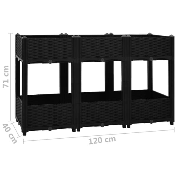 Højbed 120x40x71 cm polypropylen - Højbed - Højbede - Home & Living