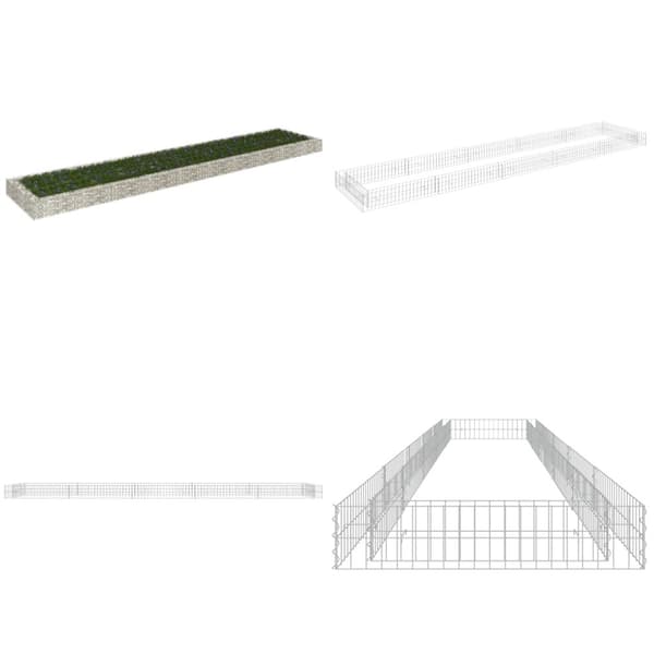 Gabion-højbed 500x100x20 cm galvaniseret stål - Gabion-højbed - Gabion-højbede - Home & Living