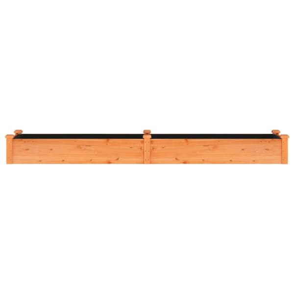 Odlingslåda med foder brun 240x45x25 cm massivt granträ - Upphöjd Odlingslåda - Upphöjd Odlingslåda Med Foder - Home & Living