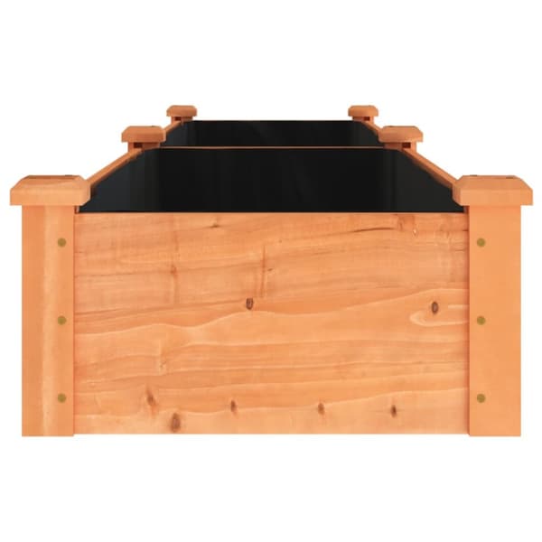 Odlingslåda med foder brun 240x45x25 cm massivt granträ - Upphöjd Odlingslåda - Upphöjd Odlingslåda Med Foder - Home & Living