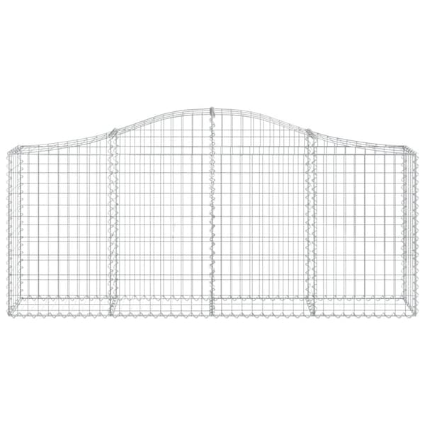 Buet gabionkurv 200x30x80/100 cm galvaniseret jern - Gabion-kurv - Gabion-kurve - Home & Living