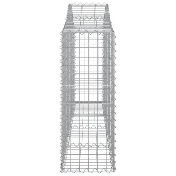 Buet gabionkurv 200x30x80/100 cm galvaniseret jern - Gabion-kurv - Gabion-kurve - Home & Living