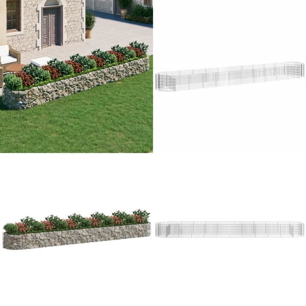 Planteringsgabion galvaniserat järn 600x100x50 cm - Gabion - Gabioner - Home & Living