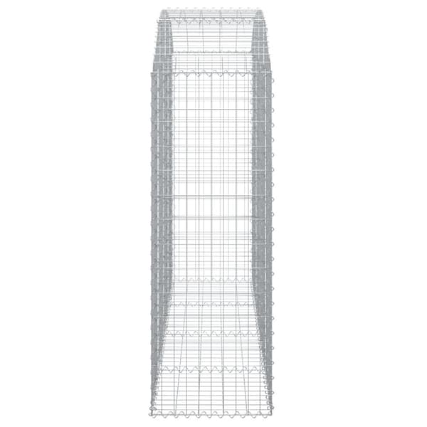 Buet gabionkurv 200x50x140/160 cm galvaniseret jern - Gabion-kurv - Gabion-kurve - Home & Living