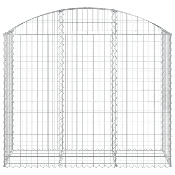 Buet gabionkurv 150x50x120/140 cm galvaniseret jern - Gabion-kurv - Gabion-kurve - Home & Living