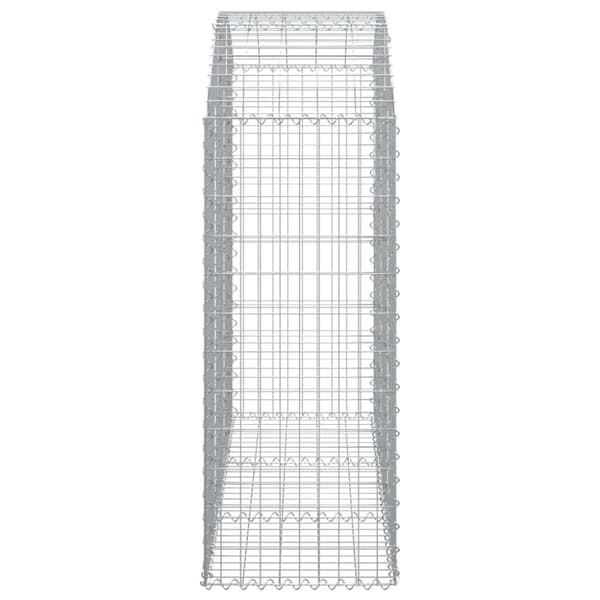 Buet gabionkurv 150x50x120/140 cm galvaniseret jern - Gabion-kurv - Gabion-kurve - Home & Living