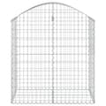 Miniatyrbild 4 av 6: Gabion bågformad 100x50x100/120 cm galvaniserat järn - Gabion - Gabioner - Home & Living