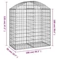 Miniatyrbild 6 av 6: Gabion bågformad 100x50x100/120 cm galvaniserat järn - Gabion - Gabioner - Home & Living