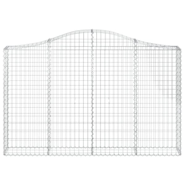 Buet gabionkurv 200x30x120/140 cm galvaniseret jern - Gabion-kurv - Gabion-kurve - Home & Living
