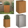 Pikkukuva 1 / 11: Kukkalaatikko 42x38x75 cm Corten teräs - Kukkaruukku - Kukkalaatikko - Home & Living
