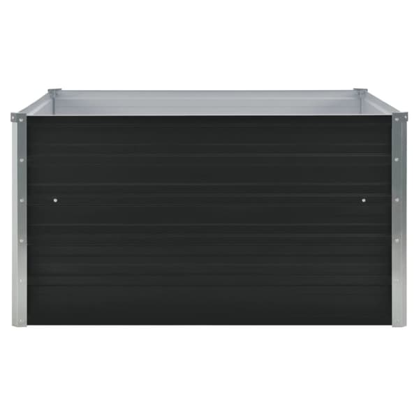 Korotettu puutarhalaatikko 100x100x45 cm galvanoitu teräs - Korotettu Puutarhalaatikko - Korotetut Puutarhalaatikot - Home & Living