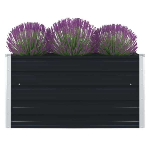 Korotettu puutarhalaatikko 100x100x45 cm galvanoitu teräs - Korotettu Puutarhalaatikko - Korotetut Puutarhalaatikot - Home & Living
