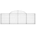 Miniatyrbillede 4 af 6: Buet gabionkurv 200x30x60/80 cm galvaniseret jern - Gabion-kurv - Gabion-kurve - Home & Living