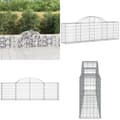 Miniatyrbillede 1 af 6: Buet gabionkurv 200x30x60/80 cm galvaniseret jern - Gabion-kurv - Gabion-kurve - Home & Living