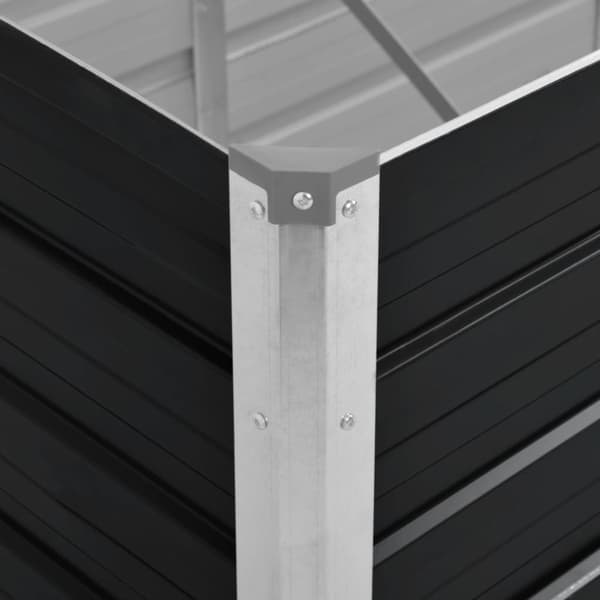 Hævet plantekasse 100x40x45 cm galvaniseret stål antracitgrå - Plantekasse - Plantekasser - Home & Living