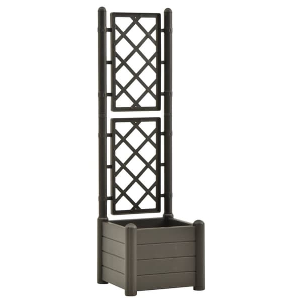 Odlingslåda med spaljé 43x43x142 cm PP antracit - Odlingslåda - Odlingslåda - Home & Living