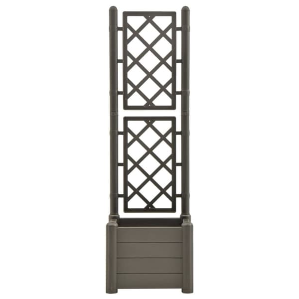 Odlingslåda med spaljé 43x43x142 cm PP antracit - Odlingslåda - Odlingslåda - Home & Living