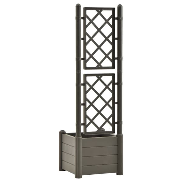 Odlingslåda med spaljé 43x43x142 cm PP antracit - Odlingslåda - Odlingslåda - Home & Living