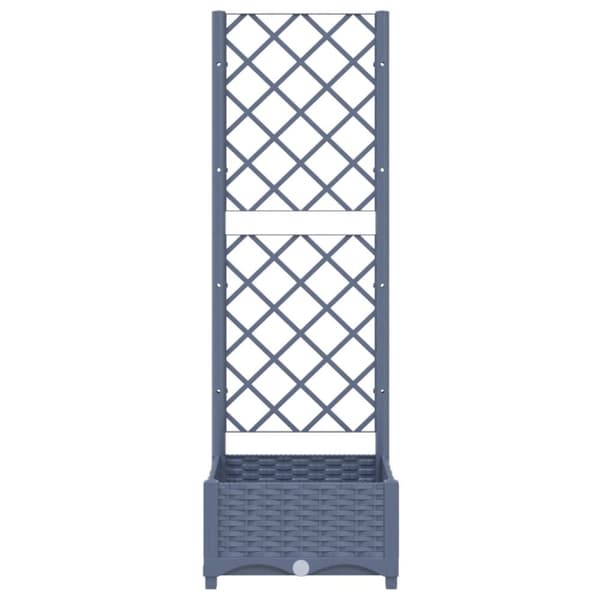 Odlingslåda med spaljé mörkgrå 40x40x121,5 cm PP - Odlingslåda - Odlingslåda - Home & Living