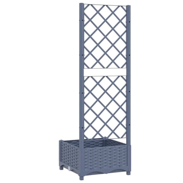 Odlingslåda med spaljé mörkgrå 40x40x121,5 cm PP - Odlingslåda - Odlingslåda - Home & Living