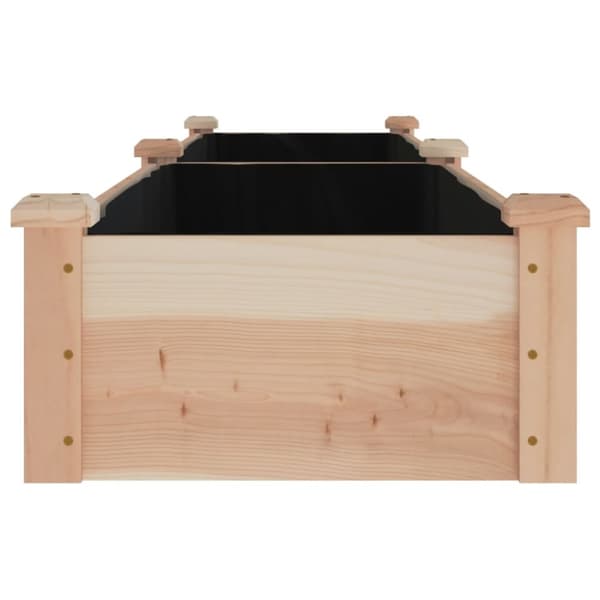 Plantekasse med foring 240x45x25 cm massivt fyrretræ - Højbed - Højbede - Home & Living
