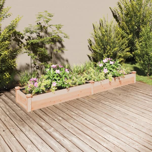 Plantekasse med foring 240x45x25 cm massivt fyrretræ - Højbed - Højbede - Home & Living