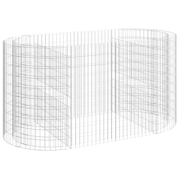 Planteringsgabion galvaniserat järn 200x100x100 cm - Gabion - Gabioner - Home & Living