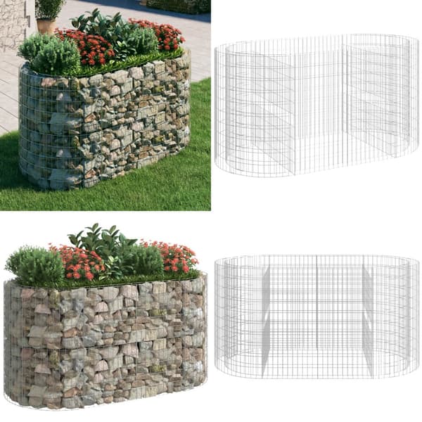 Planteringsgabion galvaniserat järn 200x100x100 cm - Gabion - Gabioner - Home & Living
