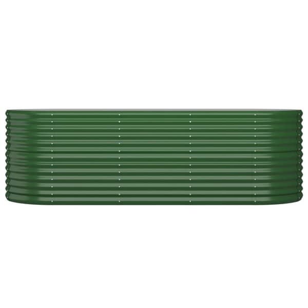 Korotettu kukkalaatikko jauhemaalattu teräs 224x80x68 cm vihreä - Korotettu Puutarhakukkalaatikko - Korotetut Puutarhakukkalaatikot - Home & Living
