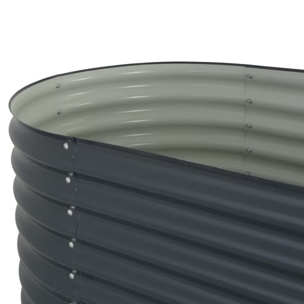 Forhøjet plantekasse 160x80x81 cm galvaniseret stål grå - Plantekasse - Plantekasser - Home & Living