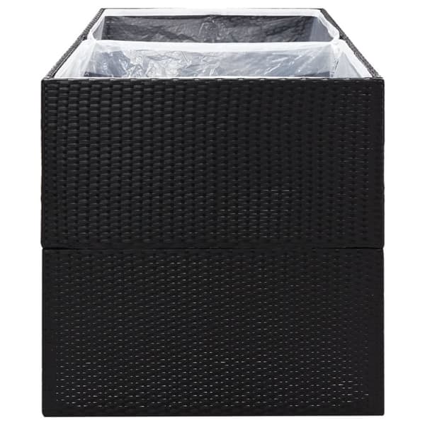 Plantekasse 157x80x80 cm polyrattan sort - Haveplantekasse - Haveplantekasser - Home & Living