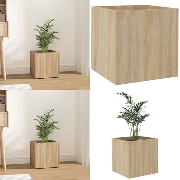 Plantekasse 40x40x40 cm konstrueret træ sonoma-eg - Plantekasse - Plantekasser - Home & Living