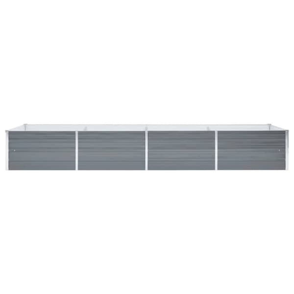 Forhøjet plantekasse 320x80x45 cm galvaniseret stål grå - Plantekasse - Plantekasser - Home & Living